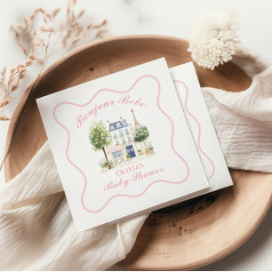 Serviette En Papier Paris Baby shower Café Parisien Tea Party