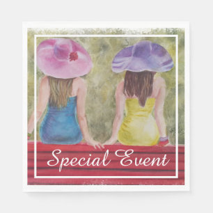 SERVIETTE EN PAPIER PARK BENCH FRIENDS FRIENDS