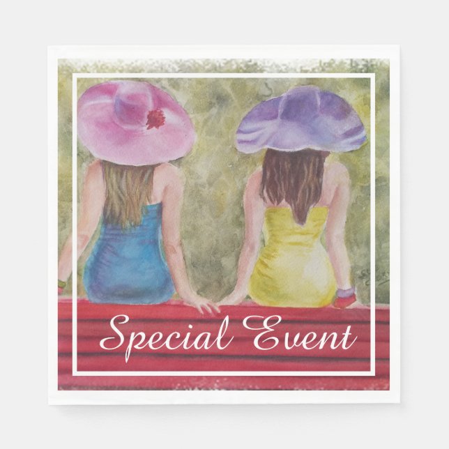 SERVIETTE EN PAPIER PARK BENCH FRIENDS FRIENDS (Devant)