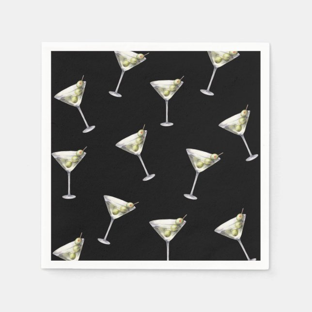Serviette En Papier Parlez Trente pour moi Sale Martini 30e anniversai (Devant)