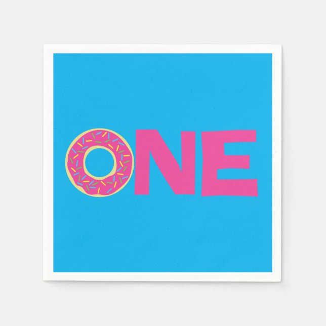 Serviette En Papier Parti Anniversaire de enfant Donut (Devant)