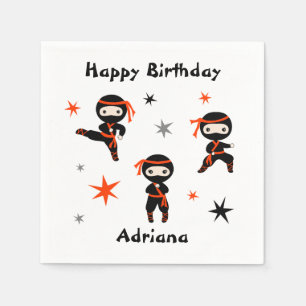 Serviette En Papier Parti Anniversaire de enfant guerrier de Cute Ninj