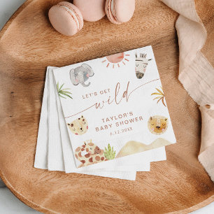 Serviette En Papier Parti Baby shower SAFARI