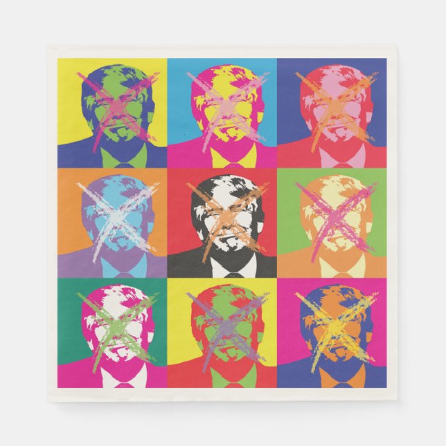 Serviette En Papier Parti de l'impeachment de Popart Trump (Devant)