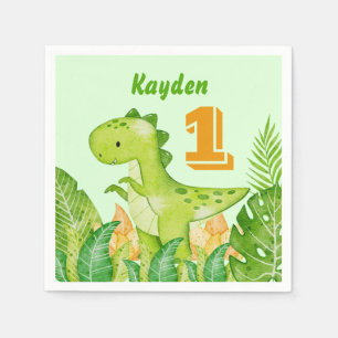 Serviette En Papier Parti Dinosaur personnalisé