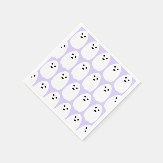 Serviette En Papier Parti Lilac violet d'Halloween Ghosts mignons (Coin)