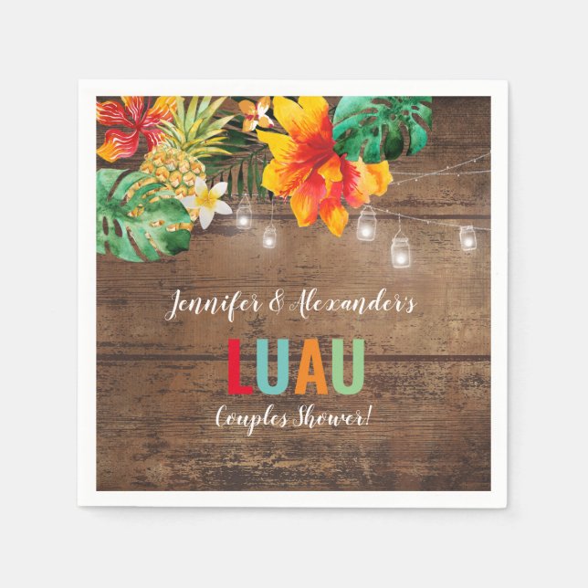 Serviette En Papier Parti Luau (Devant)