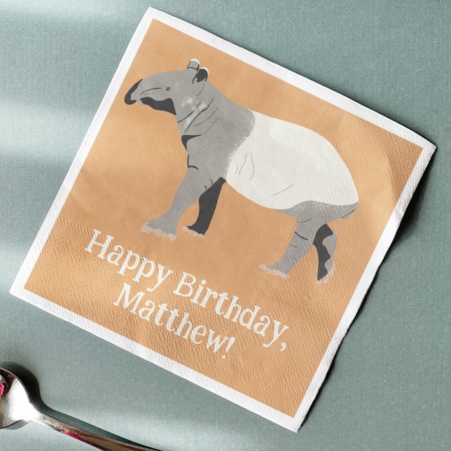 Serviette En Papier Parti personnalisé Tapir malaisien ou asiatique (Créateur téléchargé)
