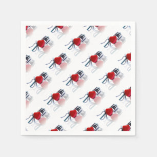 Serviette En Papier Partie de coeur et de stéthoscope