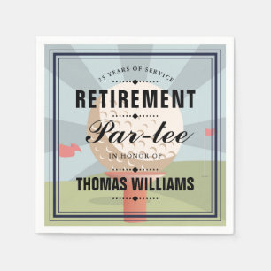 Serviette En Papier Partie de retraite de golf classique