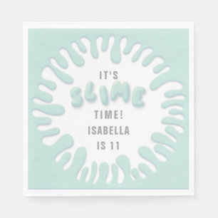 Serviette En Papier Partie lumineuse de boue de bleu de turquoise