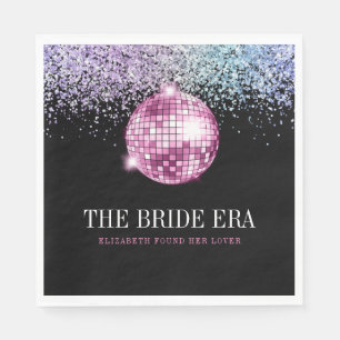 Serviette En Papier Parties scintillant branchée Disco Bride Era Bache