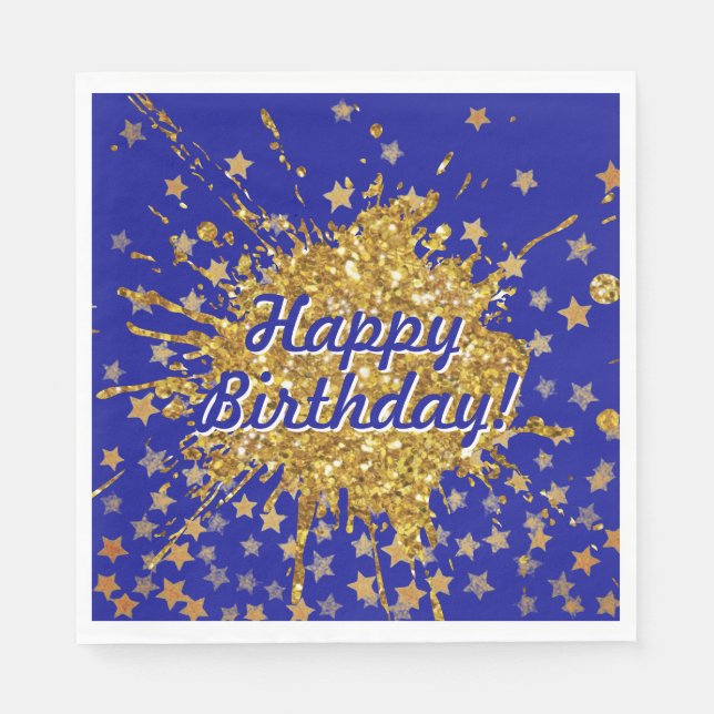 Serviette En Papier Parties scintillant brillante rose or amusant graf (Devant)