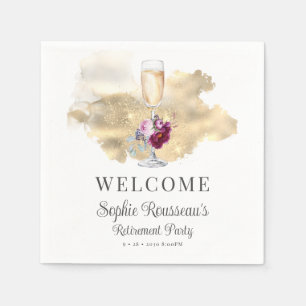 Serviette En Papier Parties scintillant Champagne de la fête de la ret