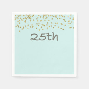 Serviette En Papier Parties scintillant Confetti 25e