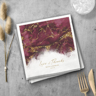 Serviette En Papier Parties scintillant de marbre Mariage Bourgogne Go