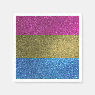 Serviette En Papier Parties scintillant des couleurs du drapeau Gay pr