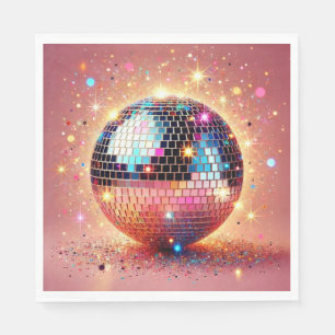 Serviette En Papier Parties scintillant disco serviettes à boules!