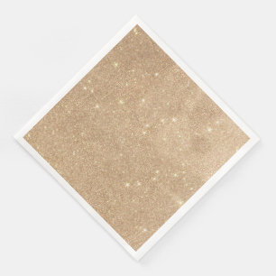 Serviette En Papier Parties scintillant d'or Chic Étincelles glamour