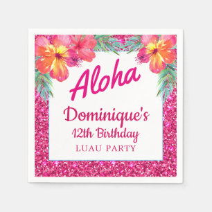 Serviette En Papier Parties scintillant du parti Aloha Luau Papier Hib