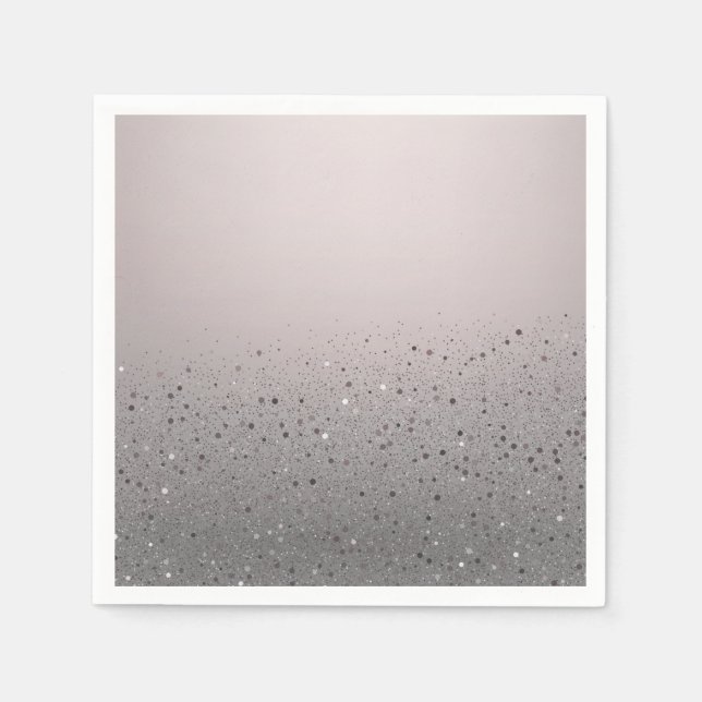 Serviette En Papier Parties scintillant étincelante rose vif Douce 16  (Devant)