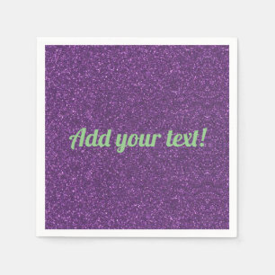 Serviette En Papier Parties scintillant pétillante violette personnali