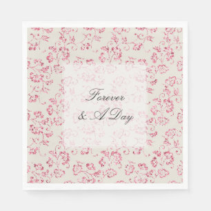 Serviette En Papier Parties scintillant rose crème romantique Mariage