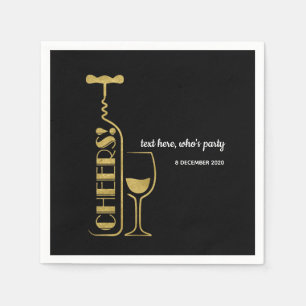 Serviette En Papier parties scintillant, vin, lunatique, Papier à cock