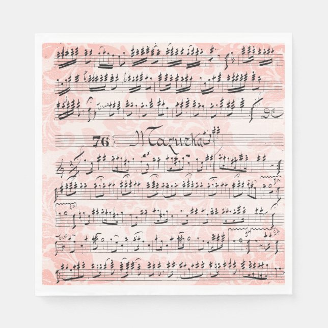 Serviette En Papier Partition vintage (Devant)