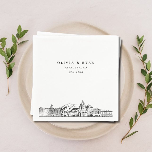 Serviette En Papier Pasadena Mariage Papier Cocktail Napkin (Pasadena Napkin)