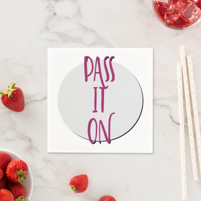Serviette En Papier Pass It On | 12 Step Recovery Slogan (En situation)