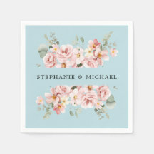 Pastel Blush Rose Floral Mariage botanique