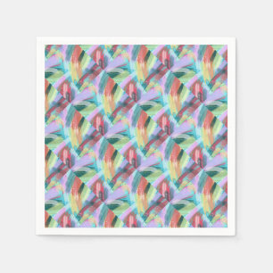 Serviette En Papier Pastel d'Art Abstrait