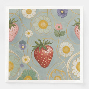 Serviette En Papier Pastel Floral & Berry Délice