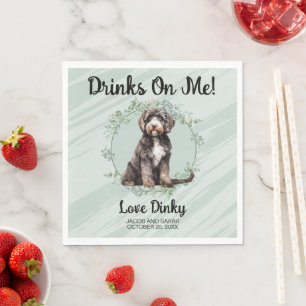 Serviette En Papier Pastel Green Boit Sur Moi ! Chien d'eau portugais