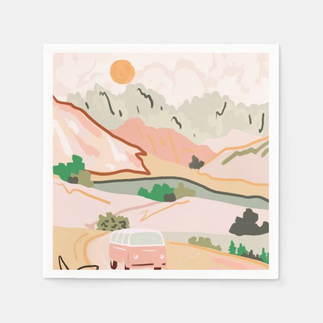 Serviette En Papier Pastel Journey (Devant)