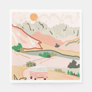Serviette En Papier Pastel Journey