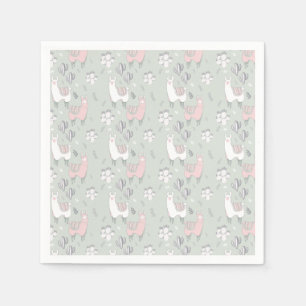 Serviette En Papier Pastel Llama Motif