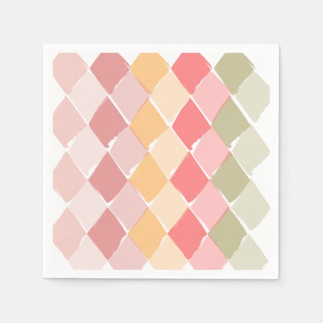 Serviette En Papier Pastel motif d'été Modifier (Devant)