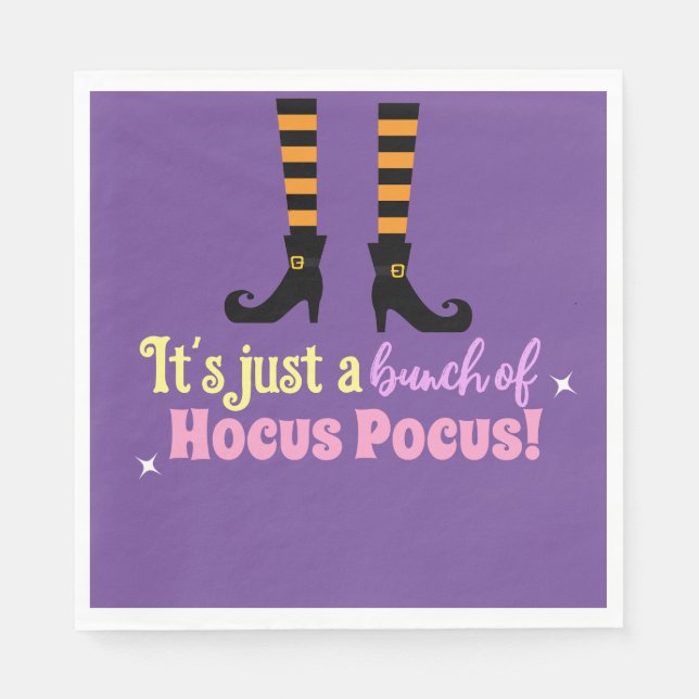 Serviette En Papier Pastel Purple Hocus Pocus Halloween Sorcière Jambe (Devant)