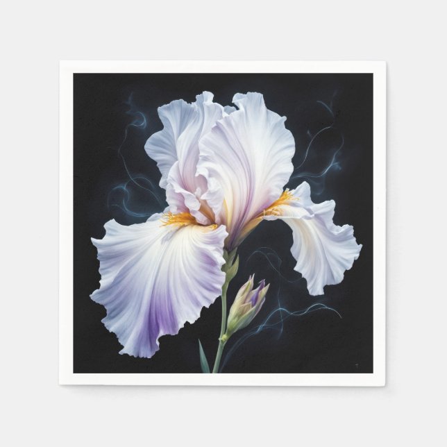Serviette En Papier Pastel Purple Iris Blossom (Devant)