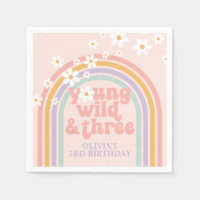 Pastel rainbow young Wild trois 3e anniversaire