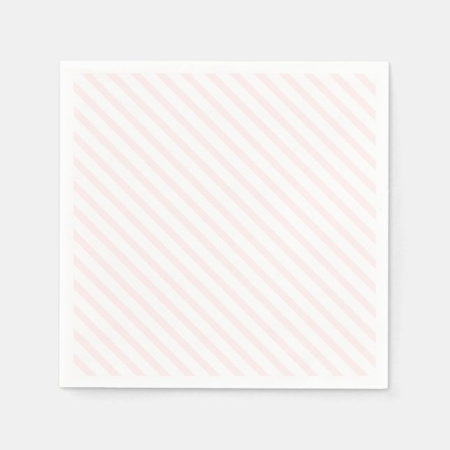 Serviette En Papier Pastel Rose Et Blanc Gratté (Devant)