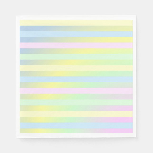 Serviette En Papier Pastel Stripes (Devant)