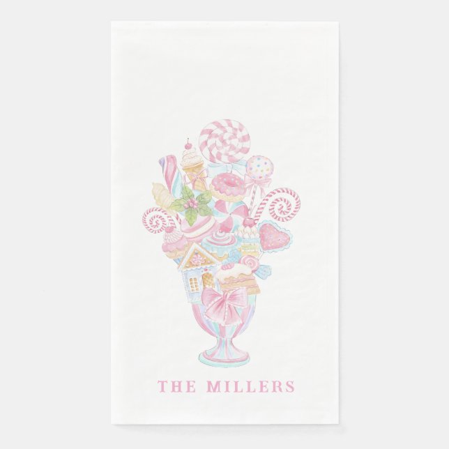 Serviette En Papier Pastel Sweet Holiday Treats Bougie Milkshake (Devant)