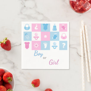 Serviette En Papier Pastel Tiny Icons Fêtes de Naissance & Révélations