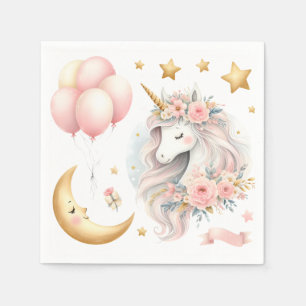 Serviette En Papier Pastel Unicorn