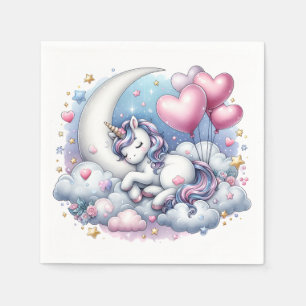 Serviette En Papier Pastel Unicorn