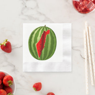 Serviette En Papier Pastèque Palestine - Slice