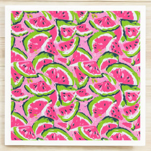 Serviette En Papier Pastèque Rose / Fête des Fruits d'Été / Fête au Bo